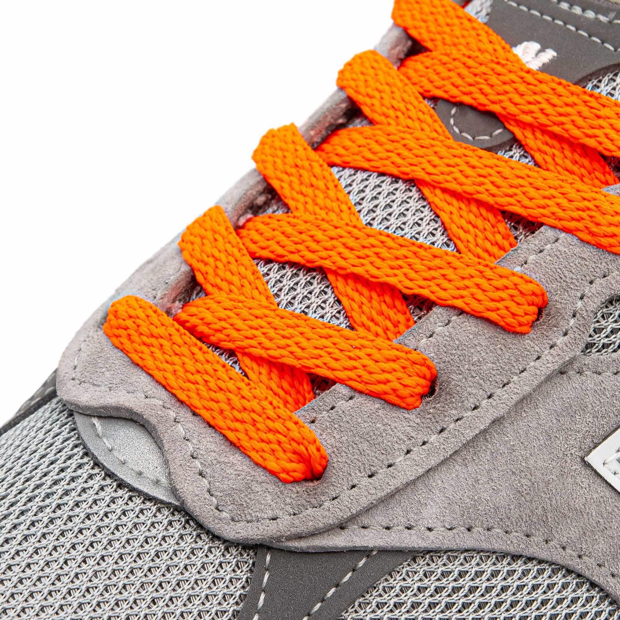 Lace Lab Flaming Orange Shoe Laces Flat Shoelaces