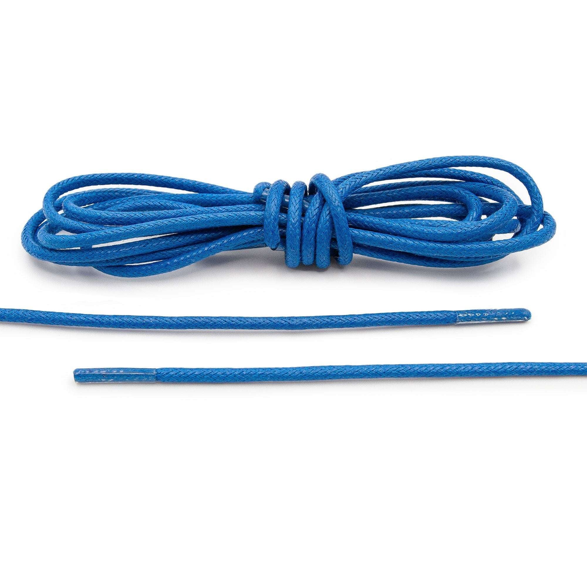 French Blue Waxed Dress Shoelaces - Angelus Direct