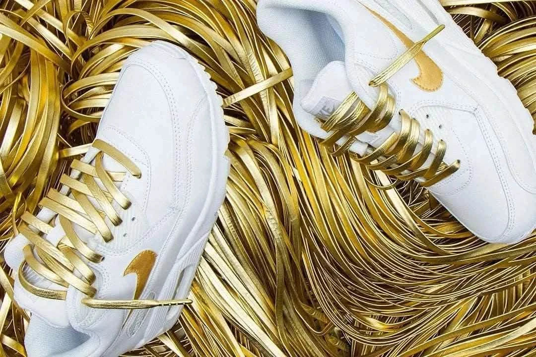 Lace Lab Gold Luxury Leather Laces - Gold Plated Leather Shoelaces