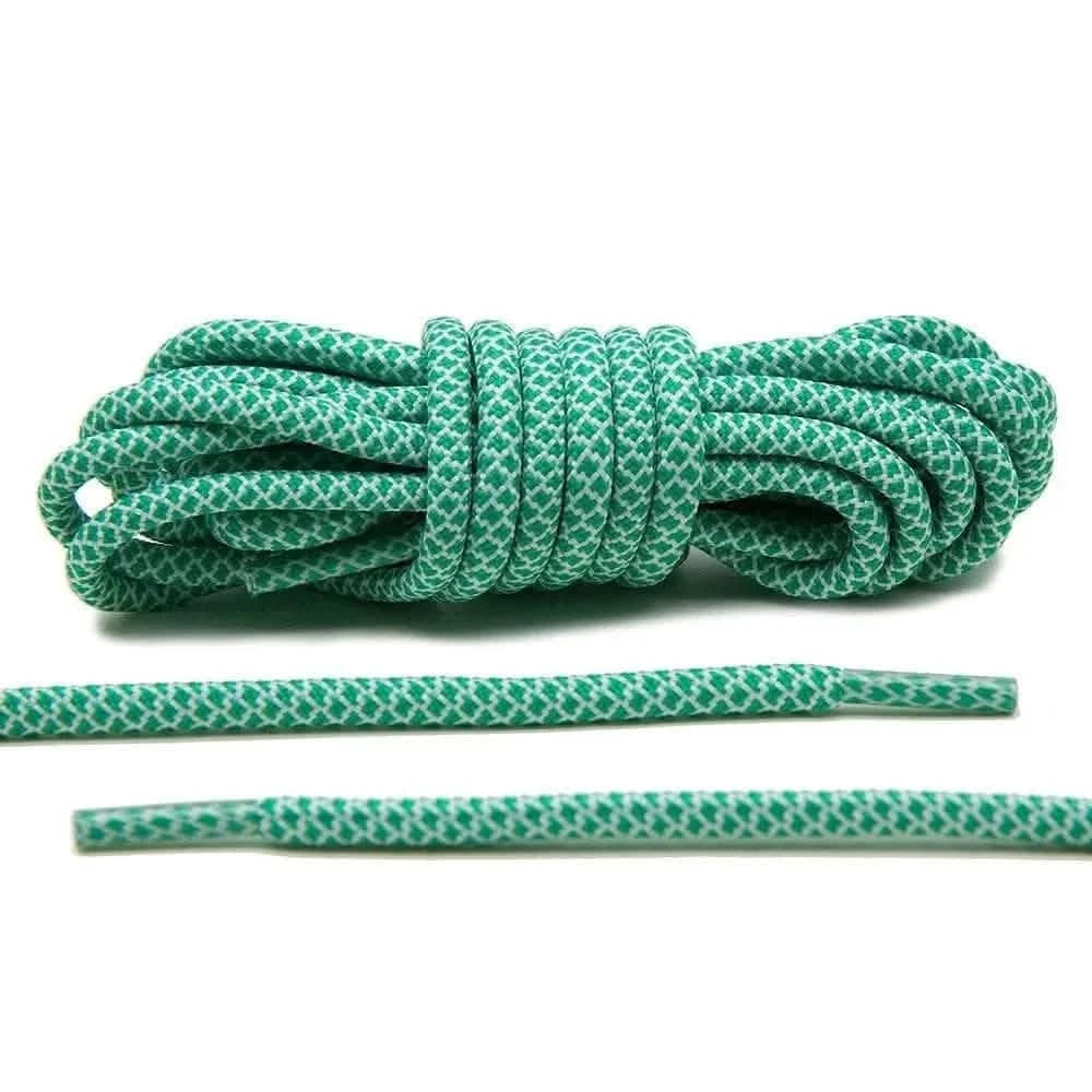 Lace Lab Green/White Rope Laces Rope Shoelaces