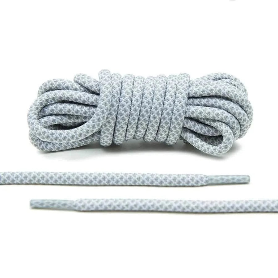 Grey/White Rope Laces