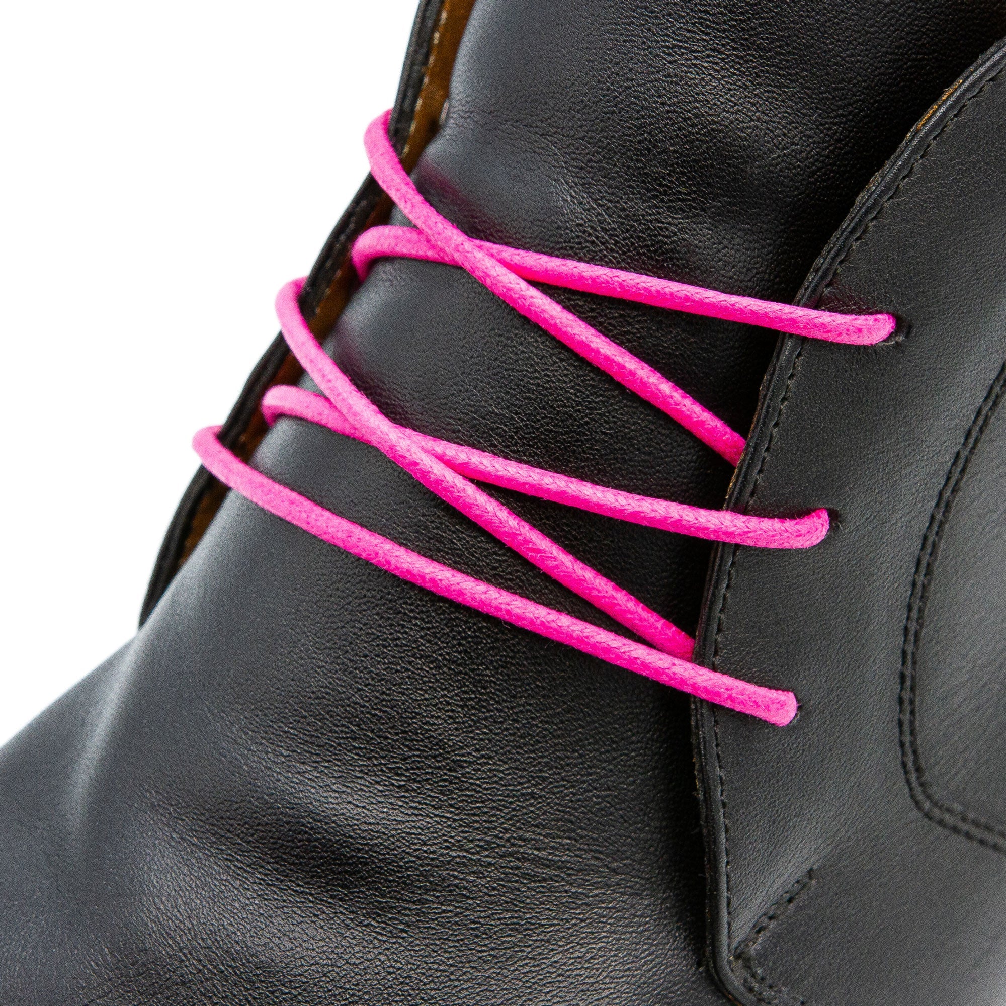 Hot Pink Waxed Dress Shoelaces - Angelus Direct