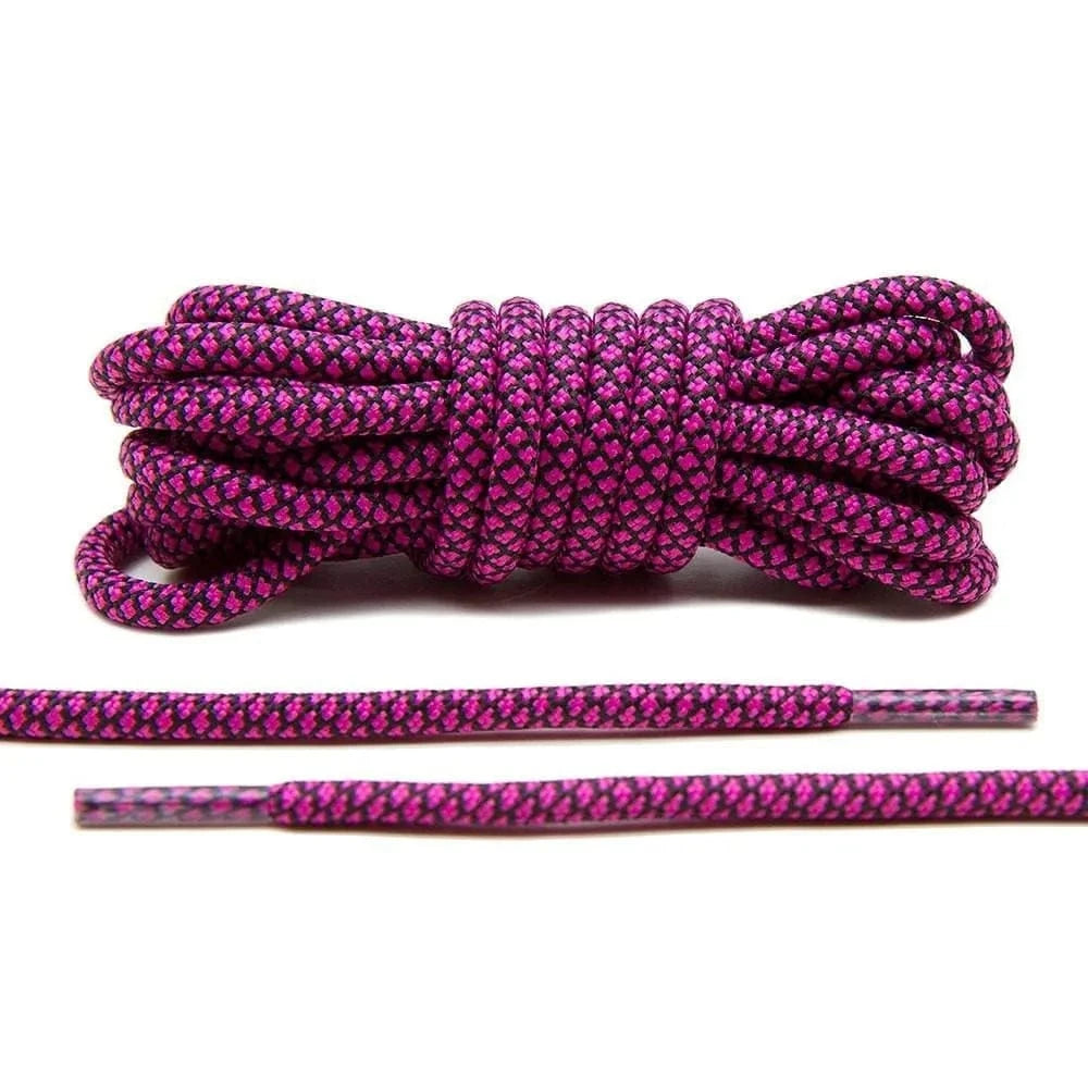 Hot Pink/Black Rope Laces - Angelus Direct