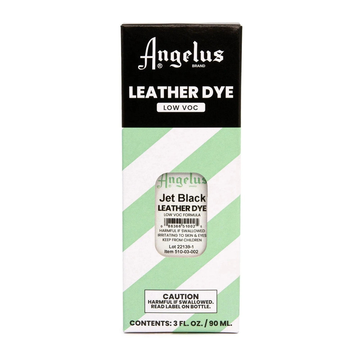 Angelus Direct Jet Black Low VOC Leather Dye 3 oz. Low VOC Leather Dye