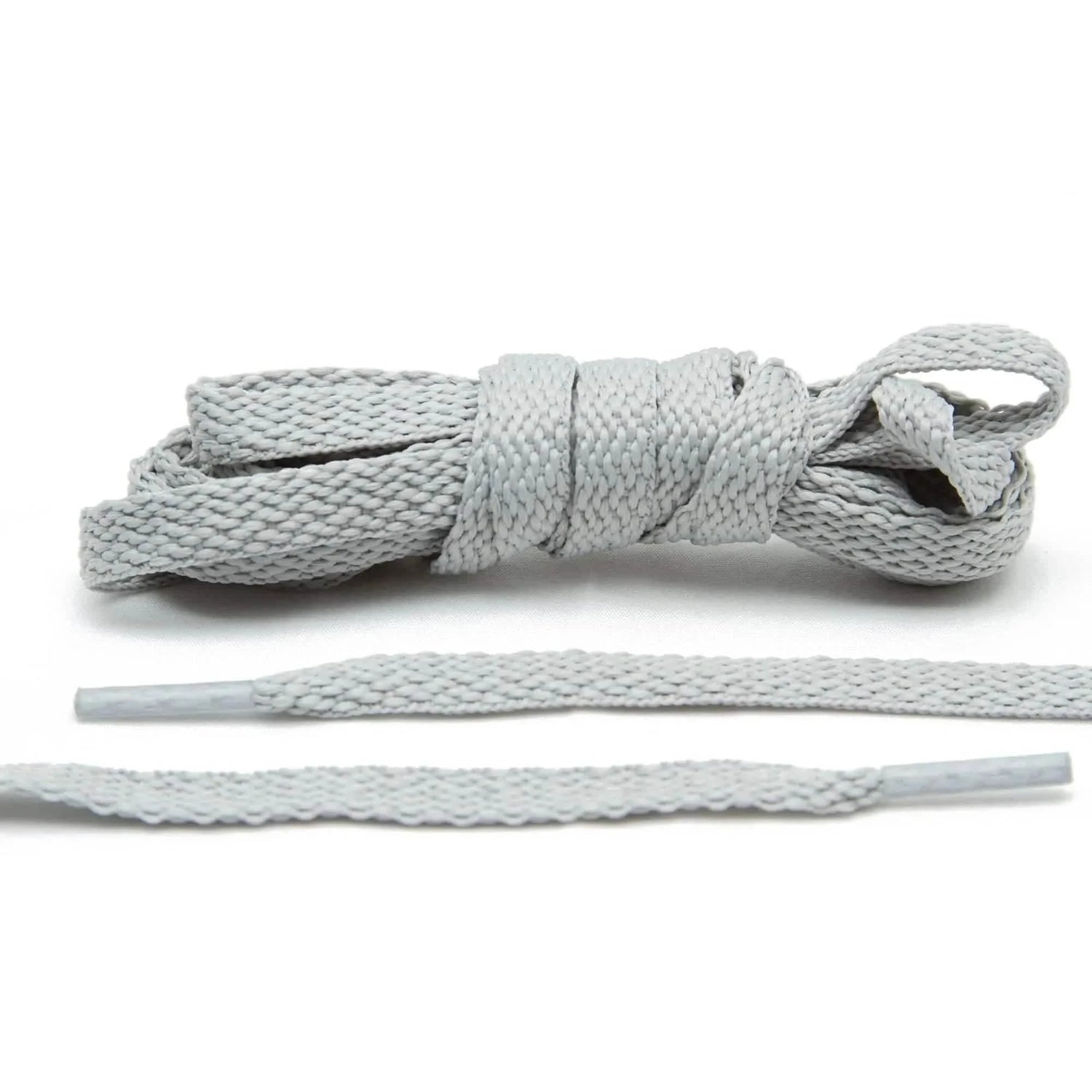 Lace Lab Light Grey Shoe Laces Flat Shoelaces