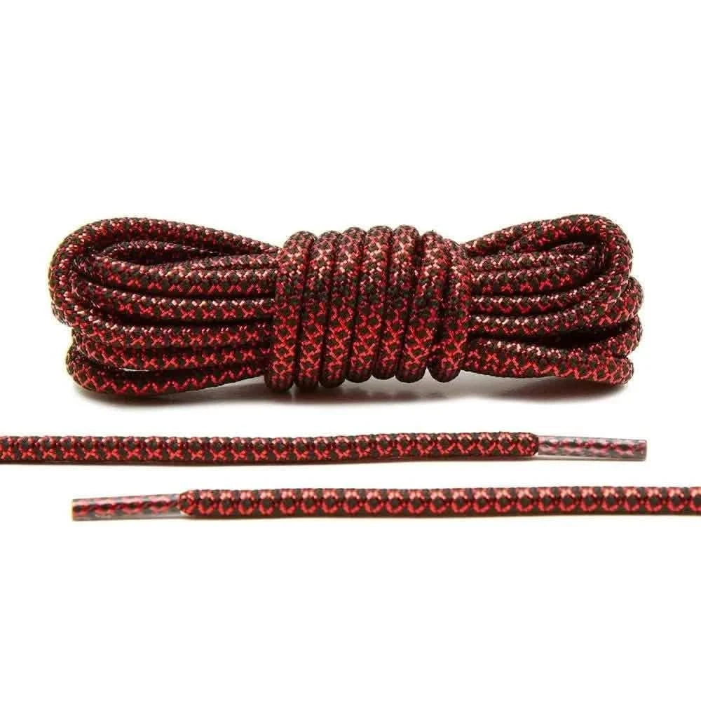 Lace Lab Metallic Red/Black Rope Laces 36" Rope Shoelaces