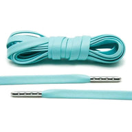 Lace Lab Mint Luxury Leather Laces - Silver Plated Leather Shoelaces