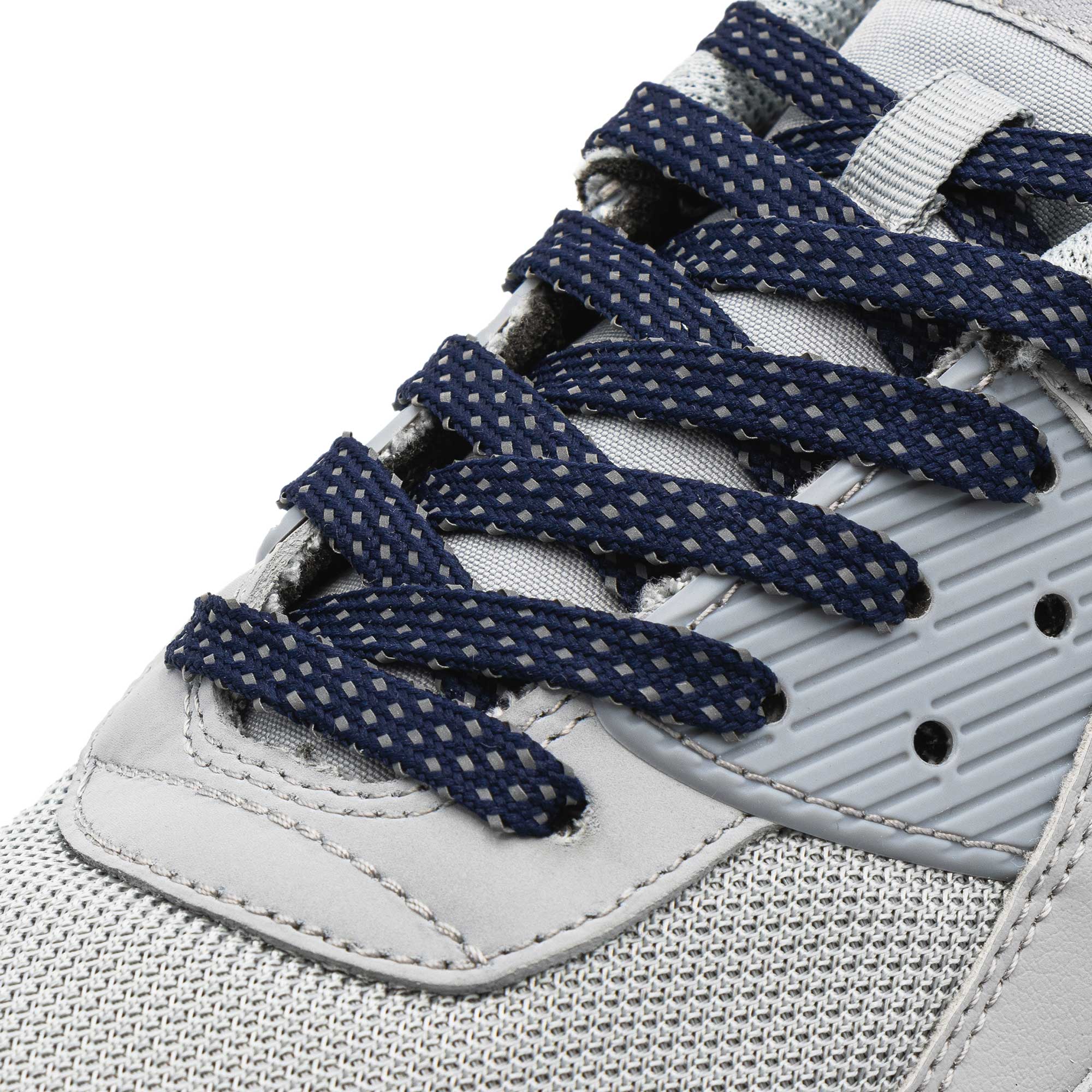 Navy Blue - Reflective Flat Laces 2.0 - Angelus Direct