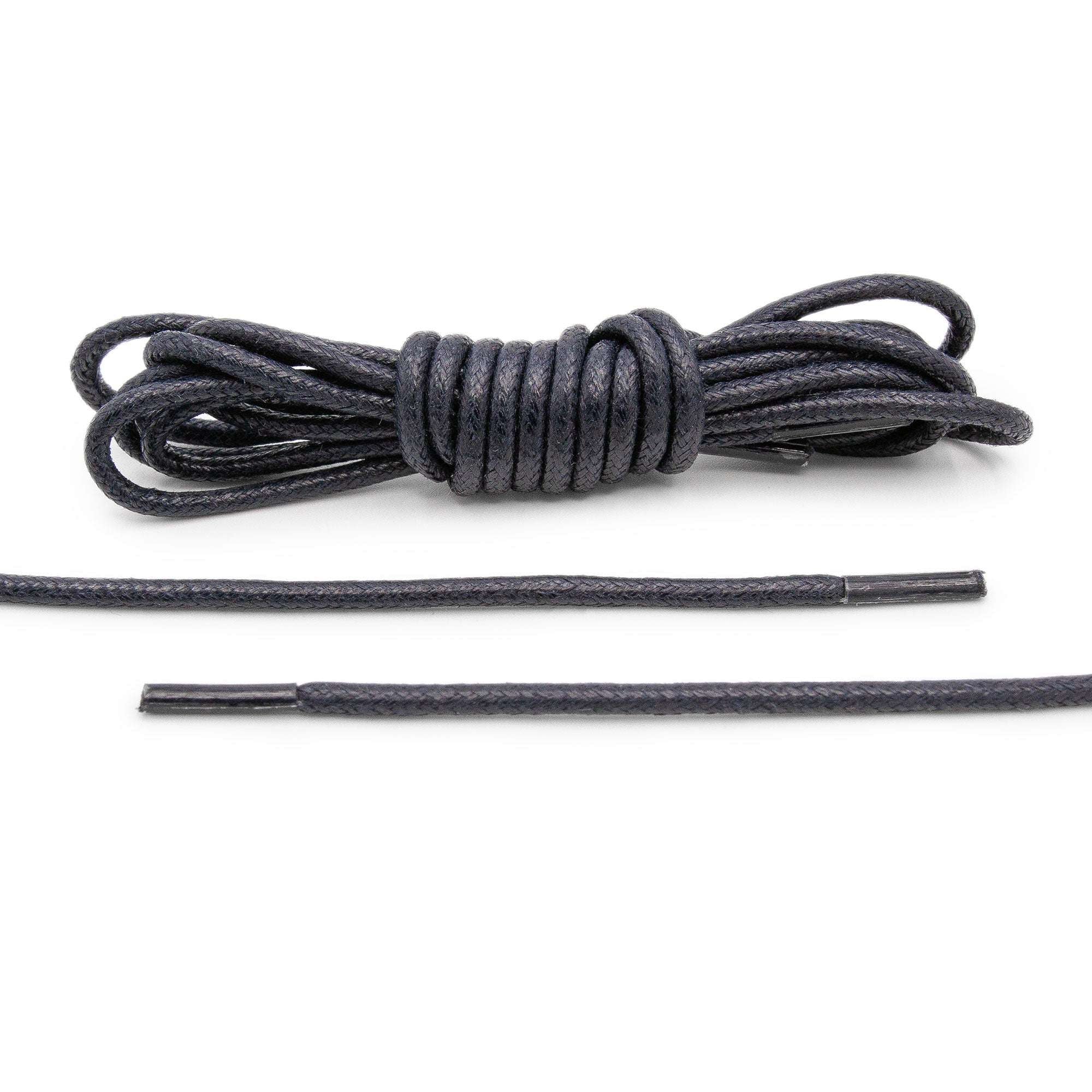 Navy Blue Waxed Dress Shoelaces - Angelus Direct