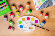 Angelus Direct Neon Color Kit - 12 Colors 1 oz. Bottles Paint Kit