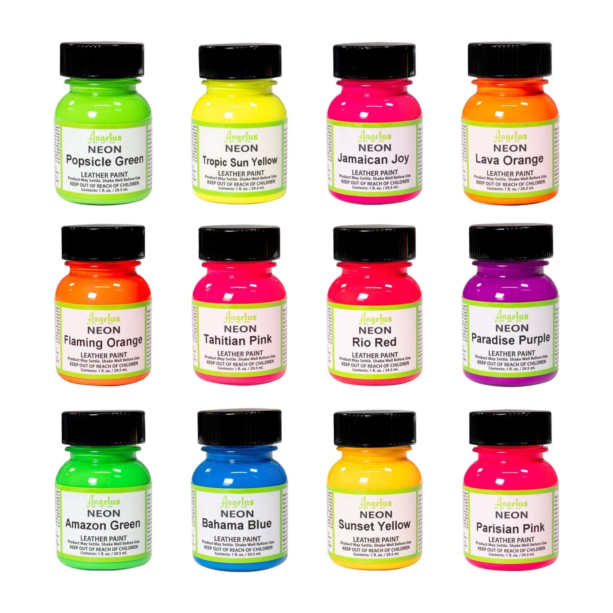 Neon Color Kit - 12 Colors - Angelus Direct