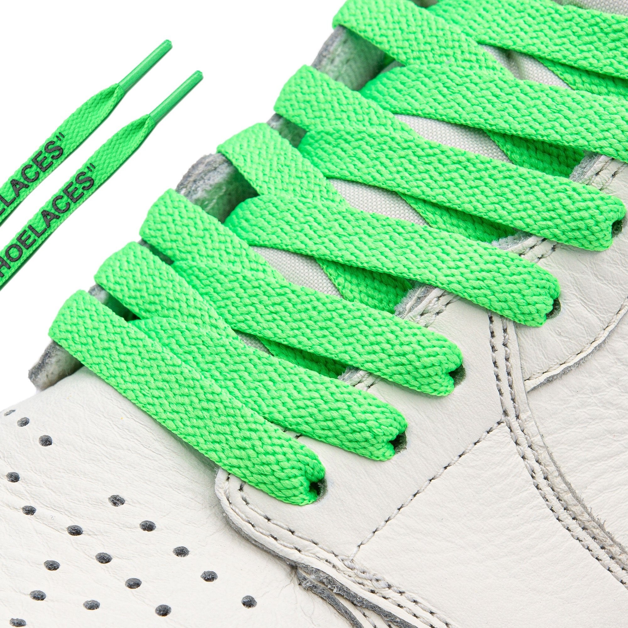 Neon Green Off - White Style "SHOELACES" - Angelus Direct