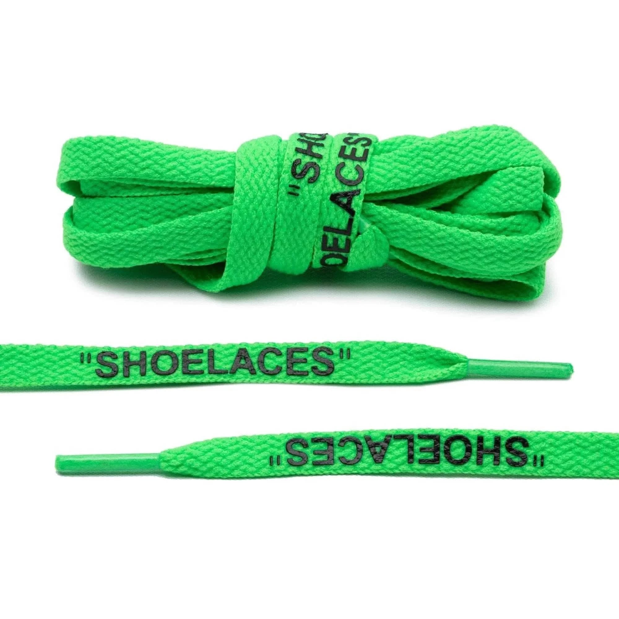 Lace Lab Neon Green Off-White Style "SHOELACES" "SHOELACES"