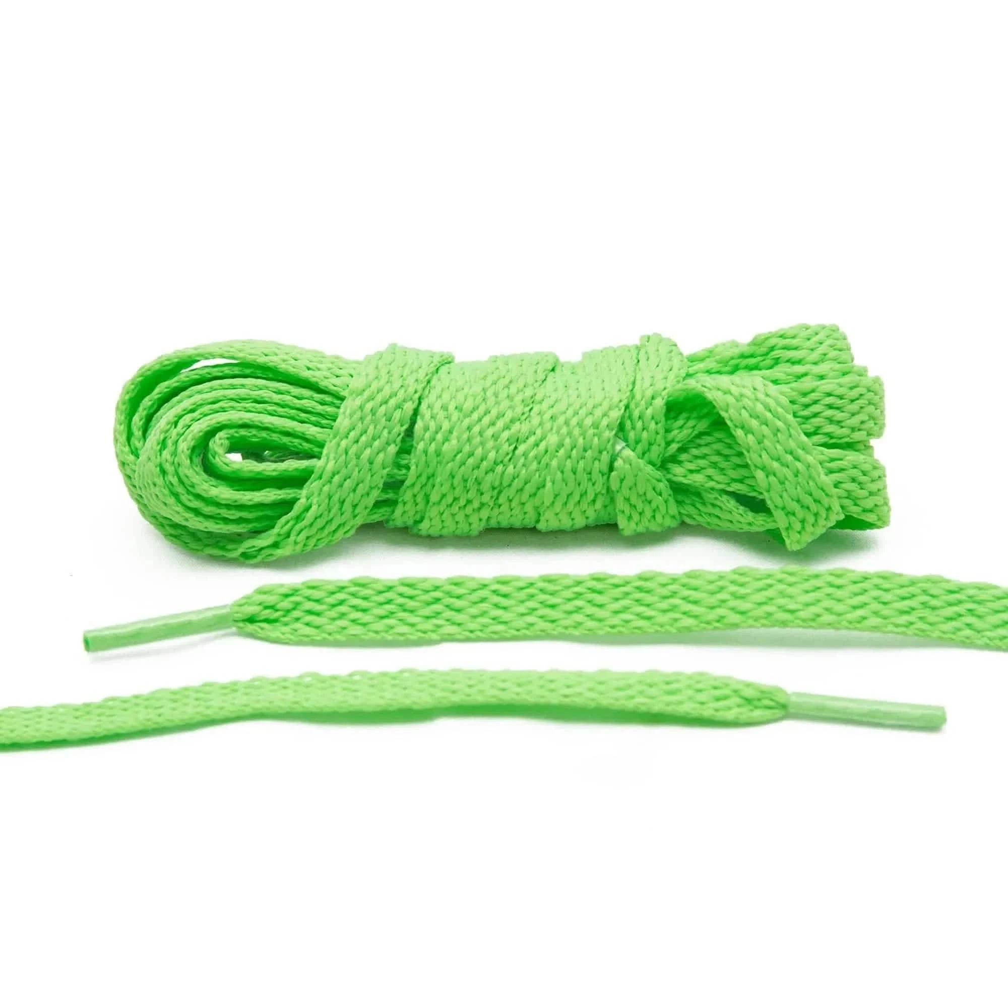 Lace Lab Neon Green Shoe Laces Flat Shoelaces