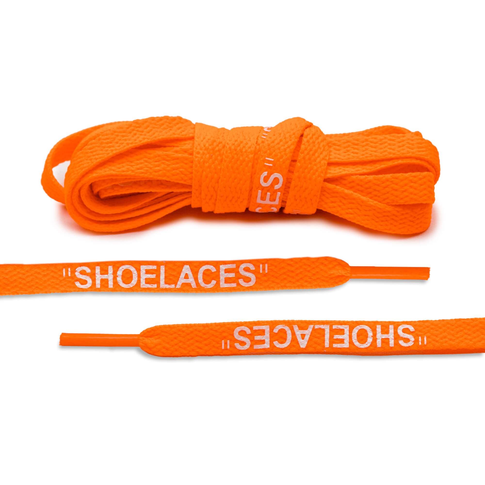 Lace Lab Neon Orange Off White Style Shoelaces 63