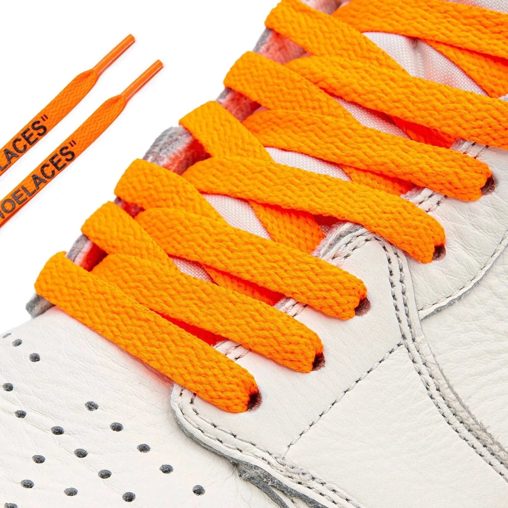 Lace Lab Neon Orange/Black Off-White Style "SHOELACES" "SHOELACES"