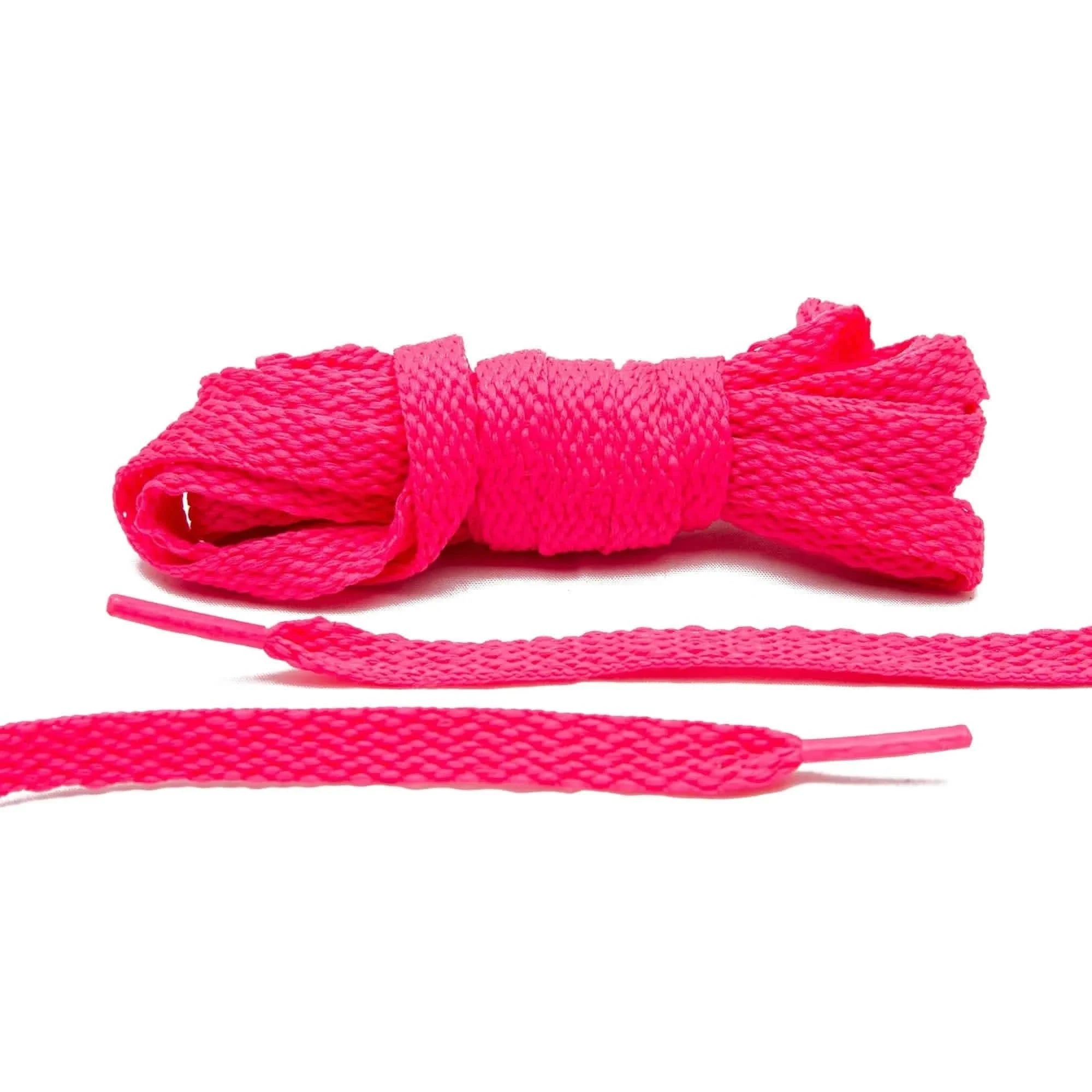 Lace Lab Neon Pink Shoe Laces Flat Shoelaces