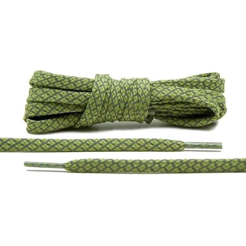 Lace Lab Olive - Reflective Flat Laces 1.0 Reflective Flat Shoelaces