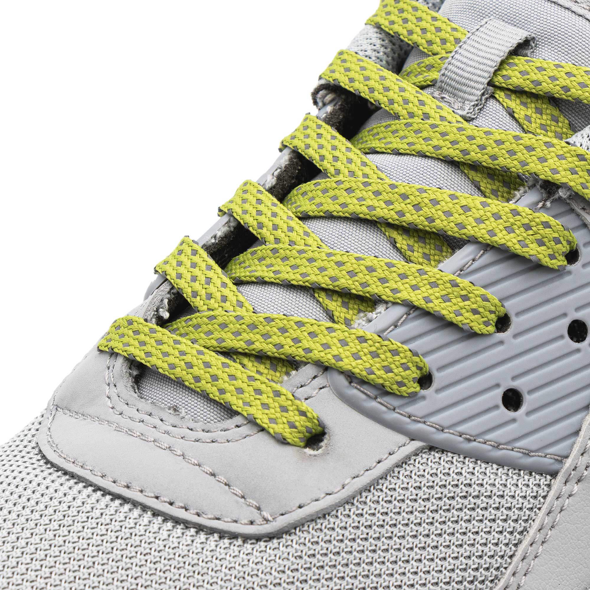 Olive - Reflective Flat Laces 2.0 - Angelus Direct