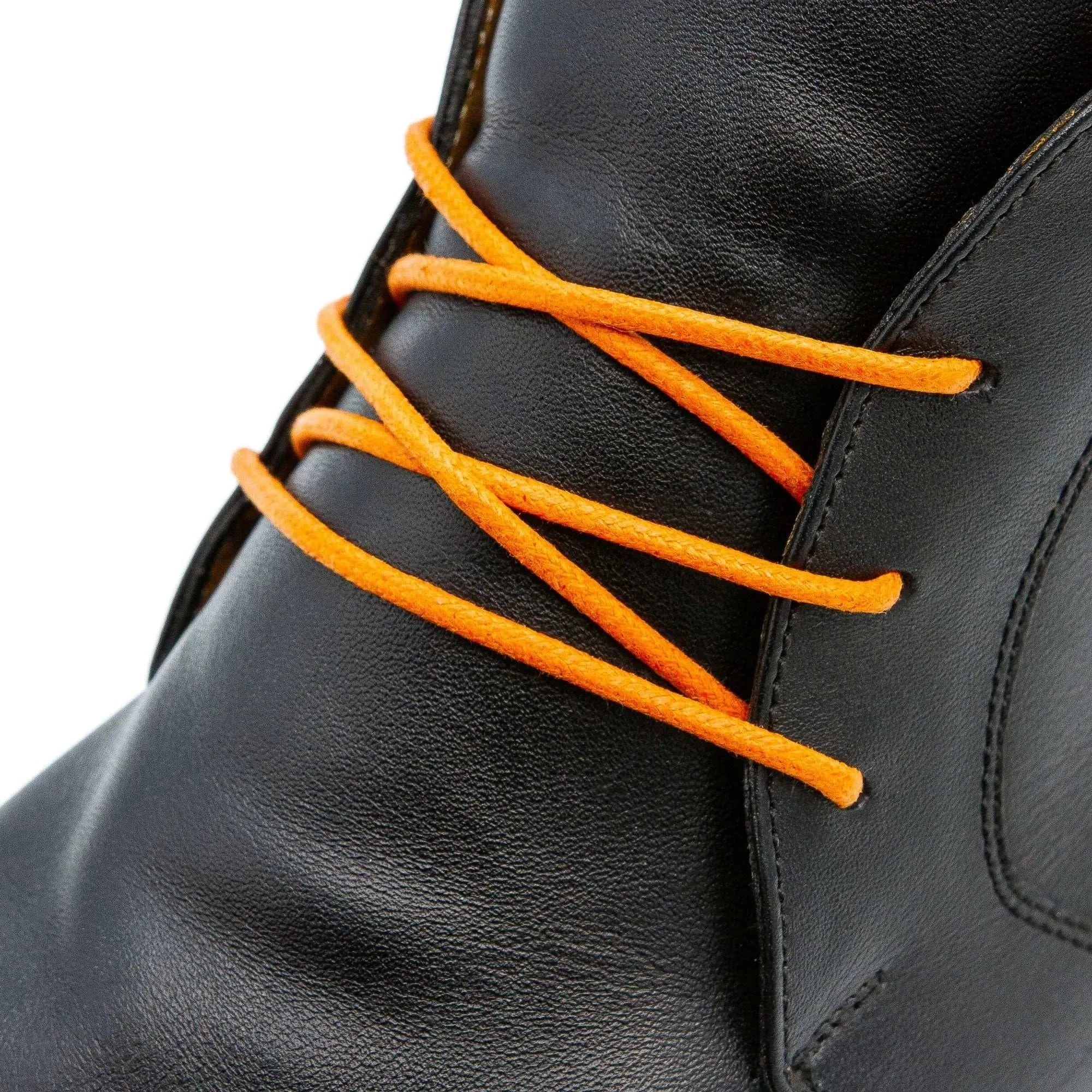 Lace Lab Orange Waxed Dress Shoelaces Waxed Dress Shoelaces