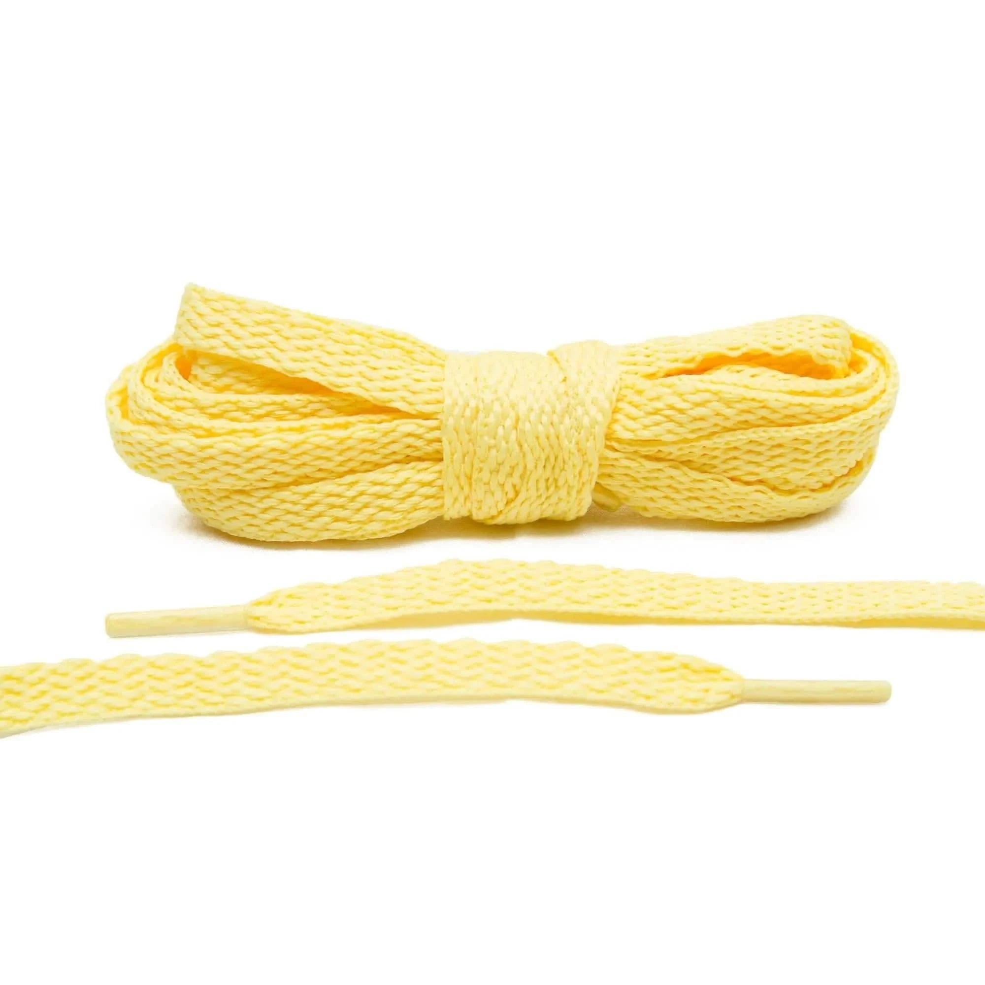 Lace Lab Pale Yellow Shoe Laces Flat Shoelaces