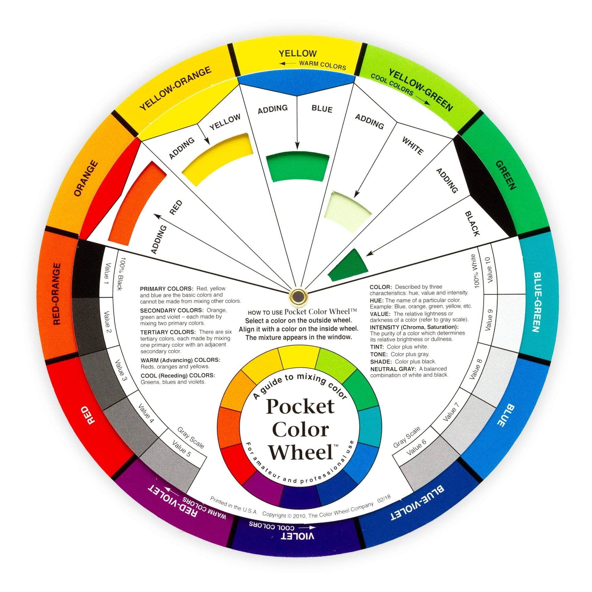 Shop Pocket Color Wheel Online - Paint Mixing Color Guide · Angelus Direct