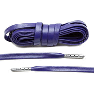 Lace Lab Purple Luxury Leather Laces - Gunmetal Plated Leather Shoelaces