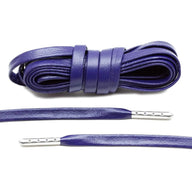 Lace Lab Purple Luxury Leather Laces - Silver Plated Leather Shoelaces