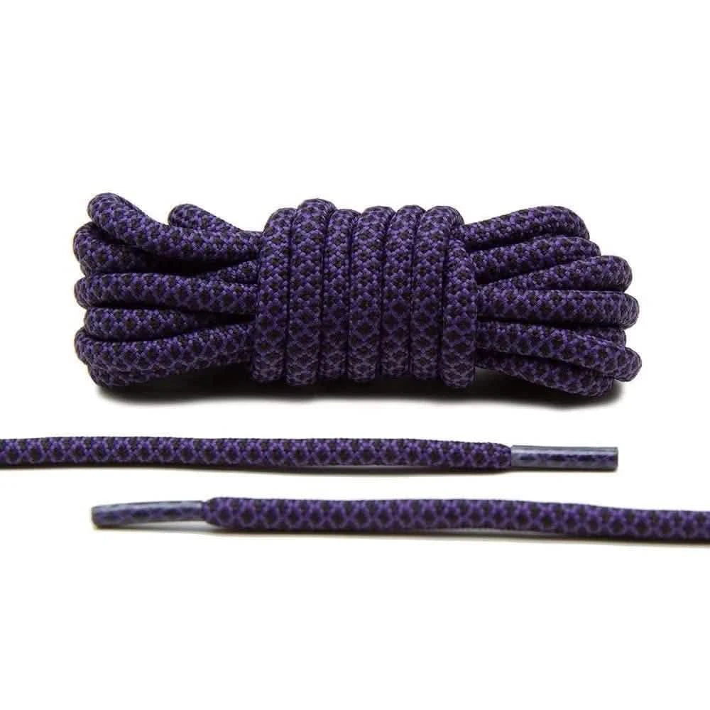Purple/Black Rope Laces | Best Reflective Shoe Laces · Angelus Direct