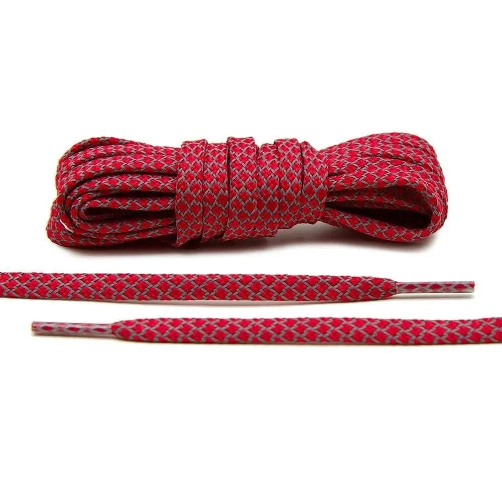 Lace Lab Red - Reflective Flat Laces 1.0 Reflective Flat Shoelaces
