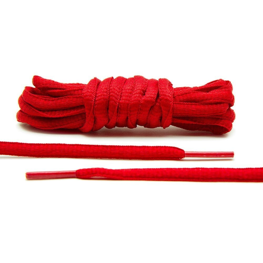 Red - Thin Oval Laces - Angelus Direct