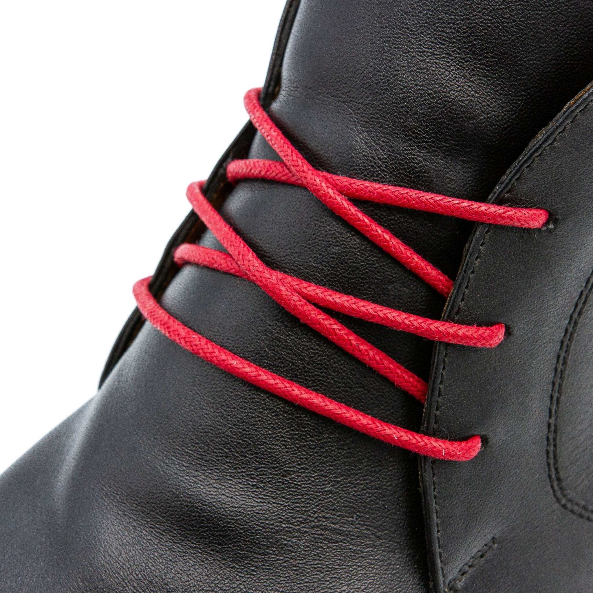 Red Waxed Dress Shoelaces - Angelus Direct