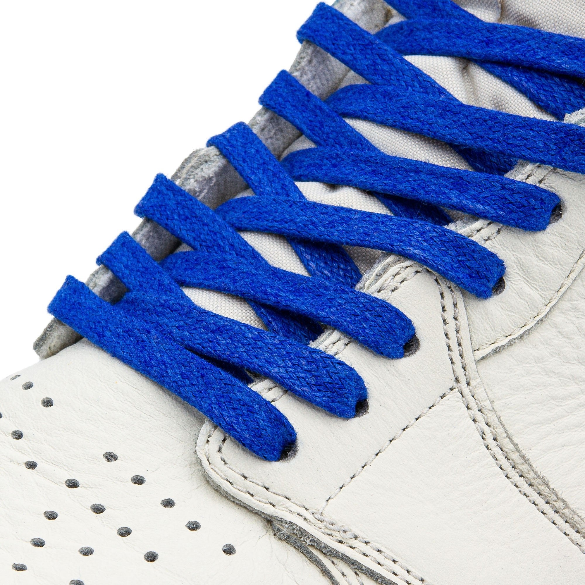 Royal Blue Waxed Shoe Laces - Angelus Direct