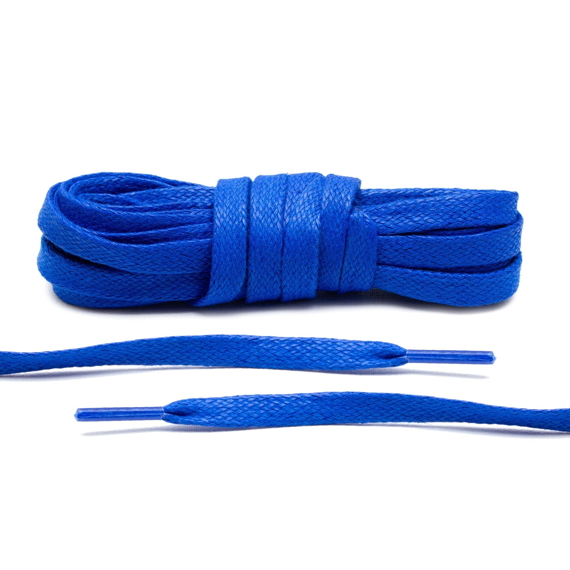 Royal Blue Waxed Shoe Laces - Angelus Direct