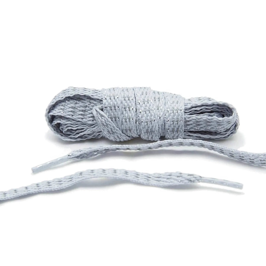 Silver Reflective Flat Laces