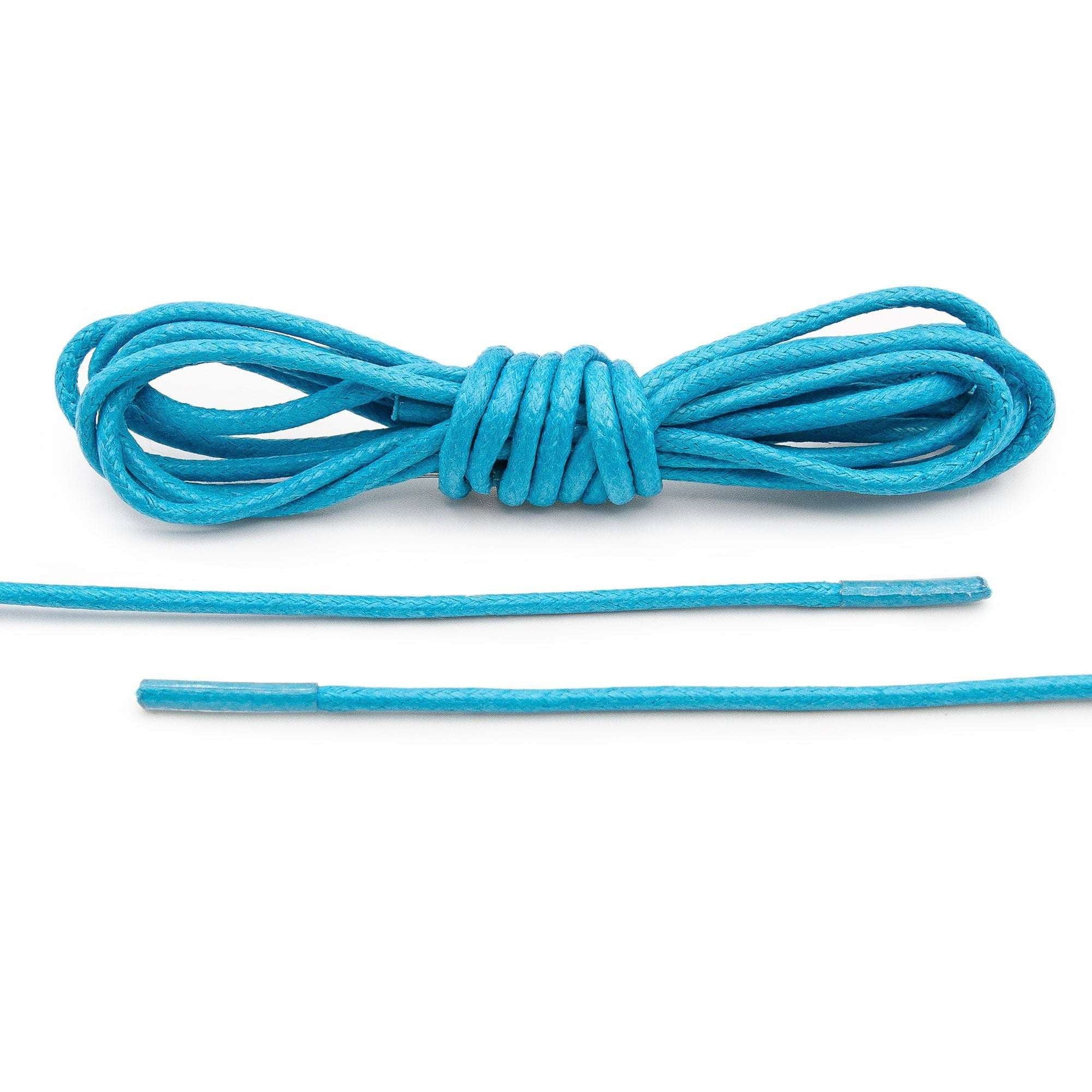 Sky Blue Waxed Dress Shoelaces - Angelus Direct