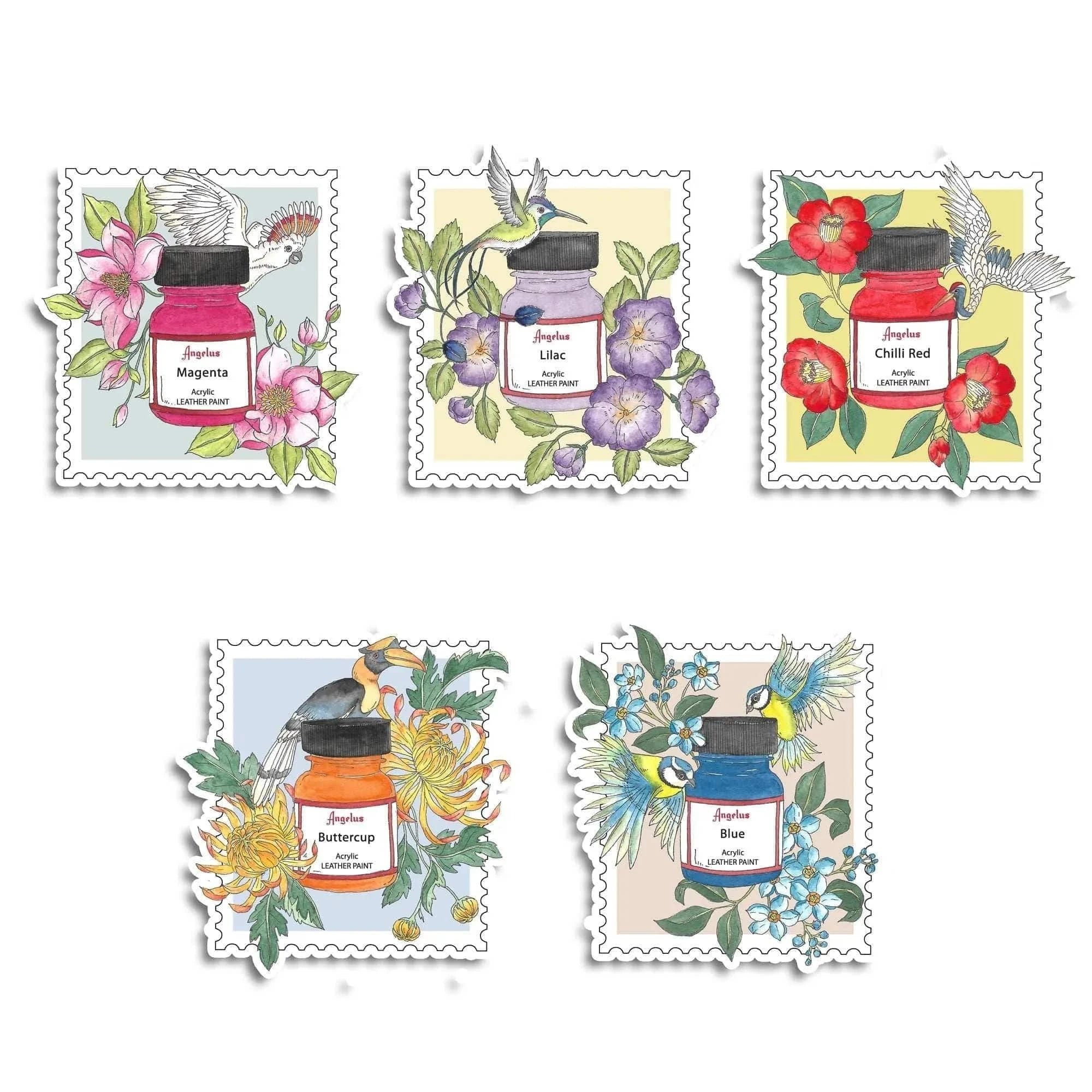 Angelus Direct Sticker Pack by @TheWanderInk Pack of 5