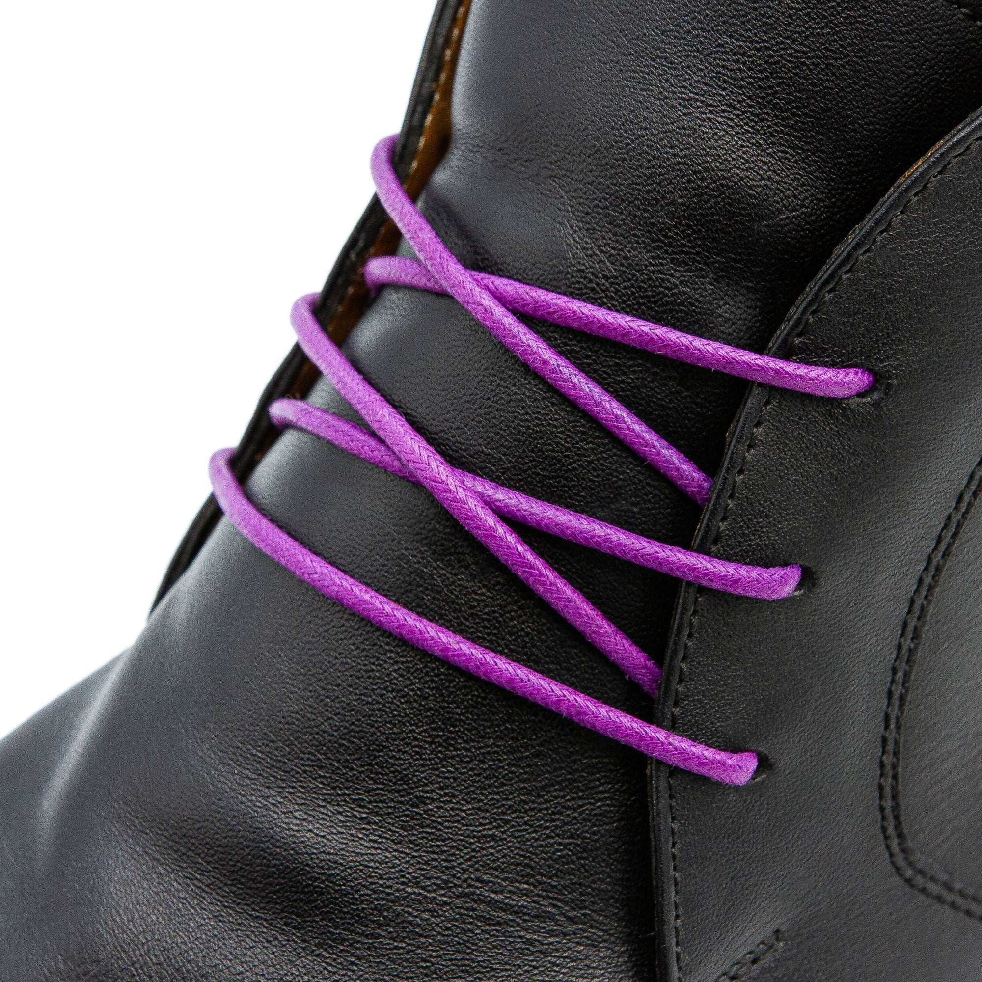 Violet Waxed Dress Shoelaces - Angelus Direct