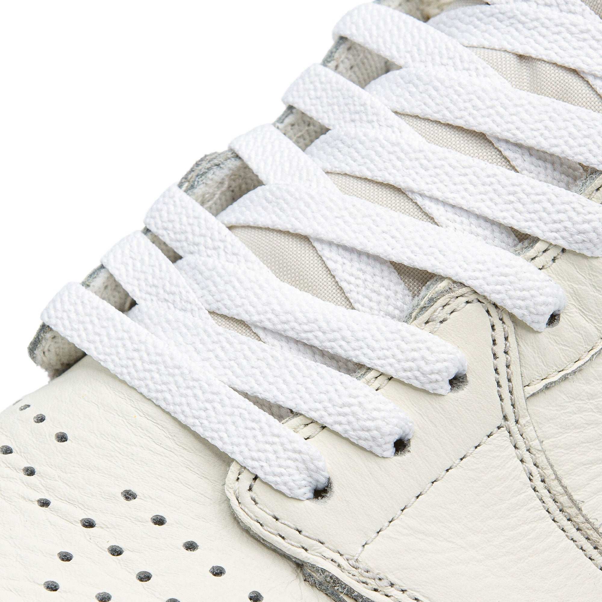 White Jordan 1 Replacement Shoelaces - Angelus Direct