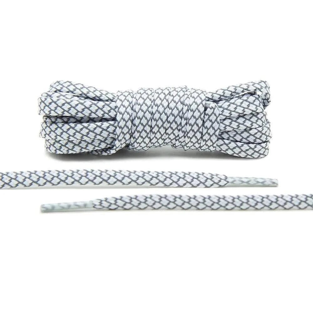 Lace Lab White - Reflective Flat Laces 1.0 Reflective Flat Shoelaces