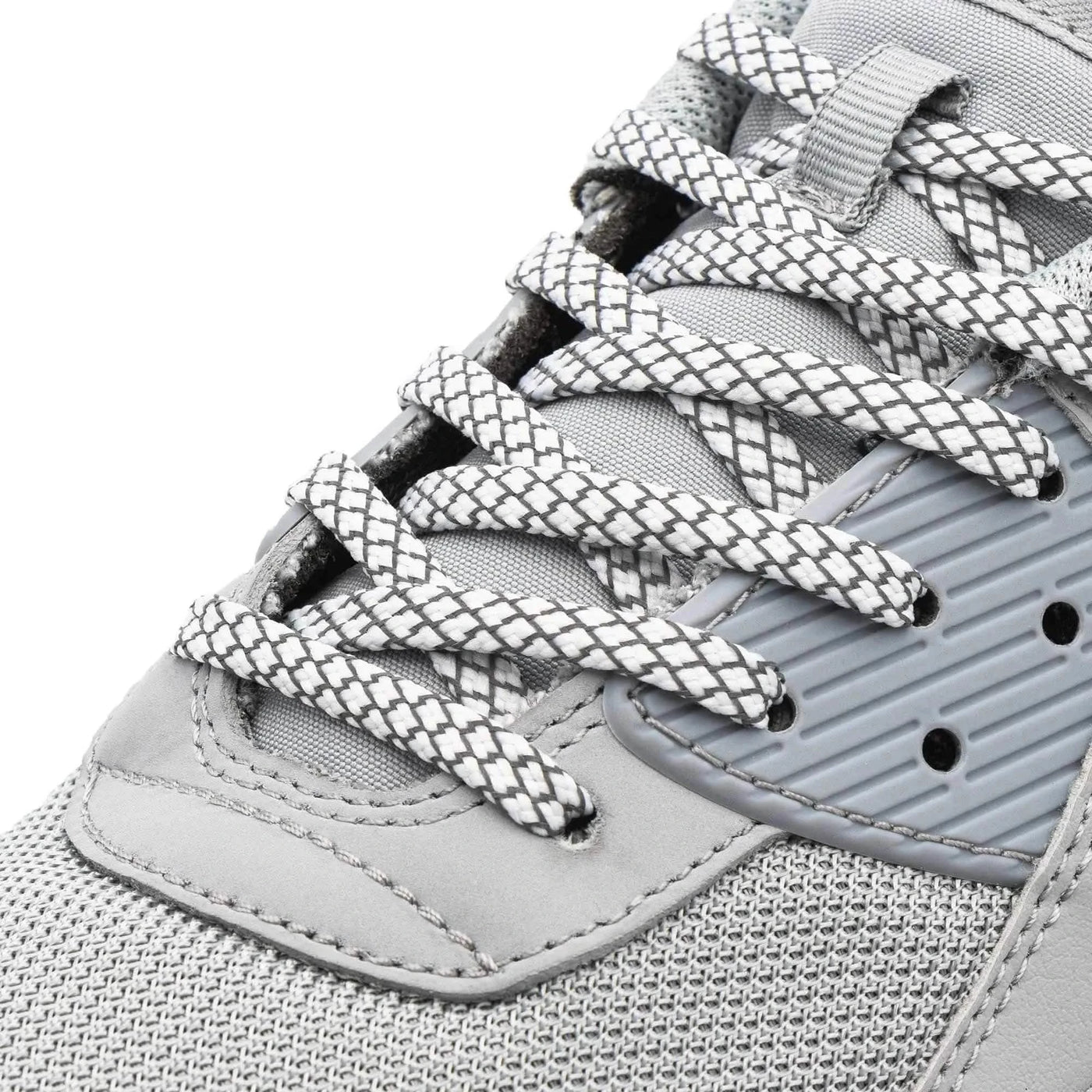 Lace Lab White - Reflective Flat Laces 1.0 Reflective Flat Shoelaces