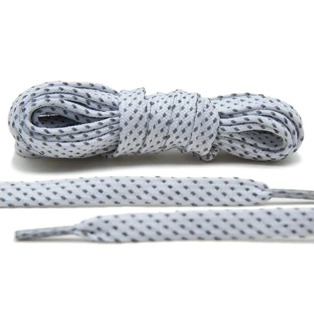 Lace Lab White - Reflective Flat Laces 2.0 Reflective Flat Shoelaces