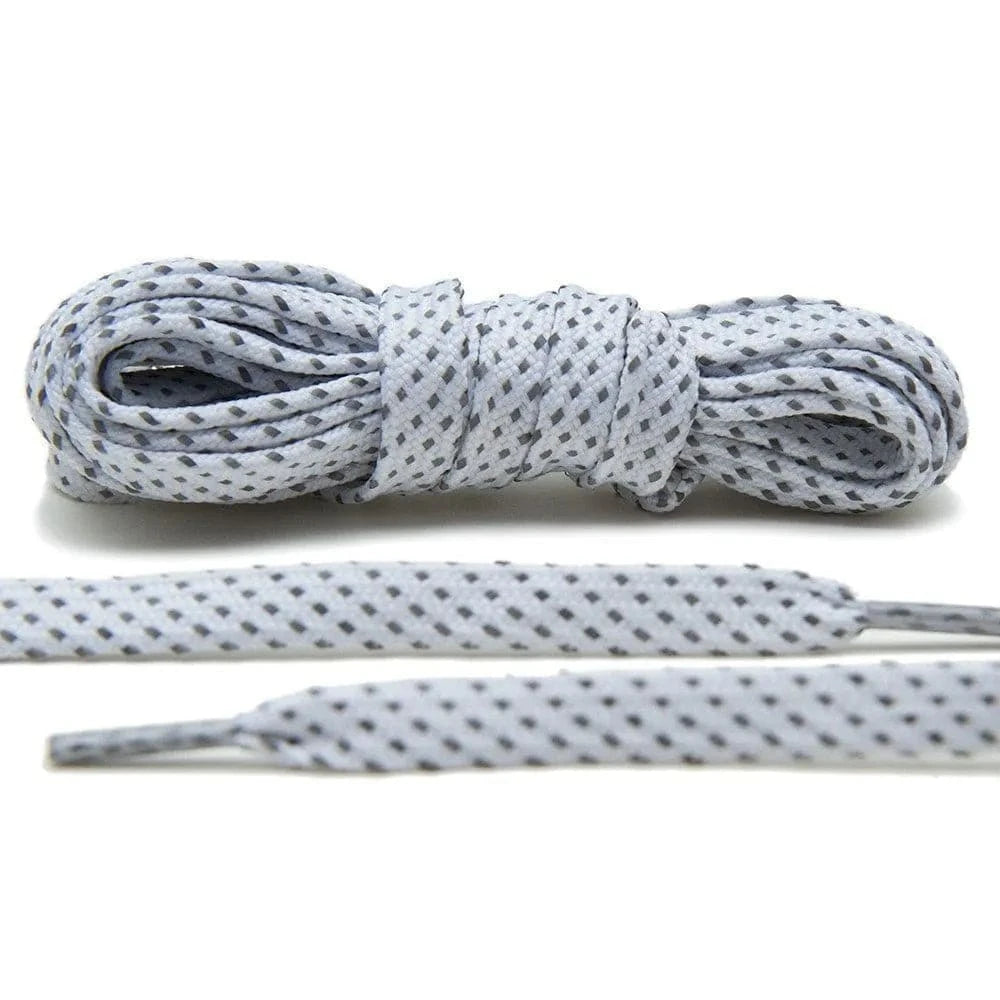 Lace Lab White - Reflective Flat Laces 2.0 Reflective Flat Shoelaces