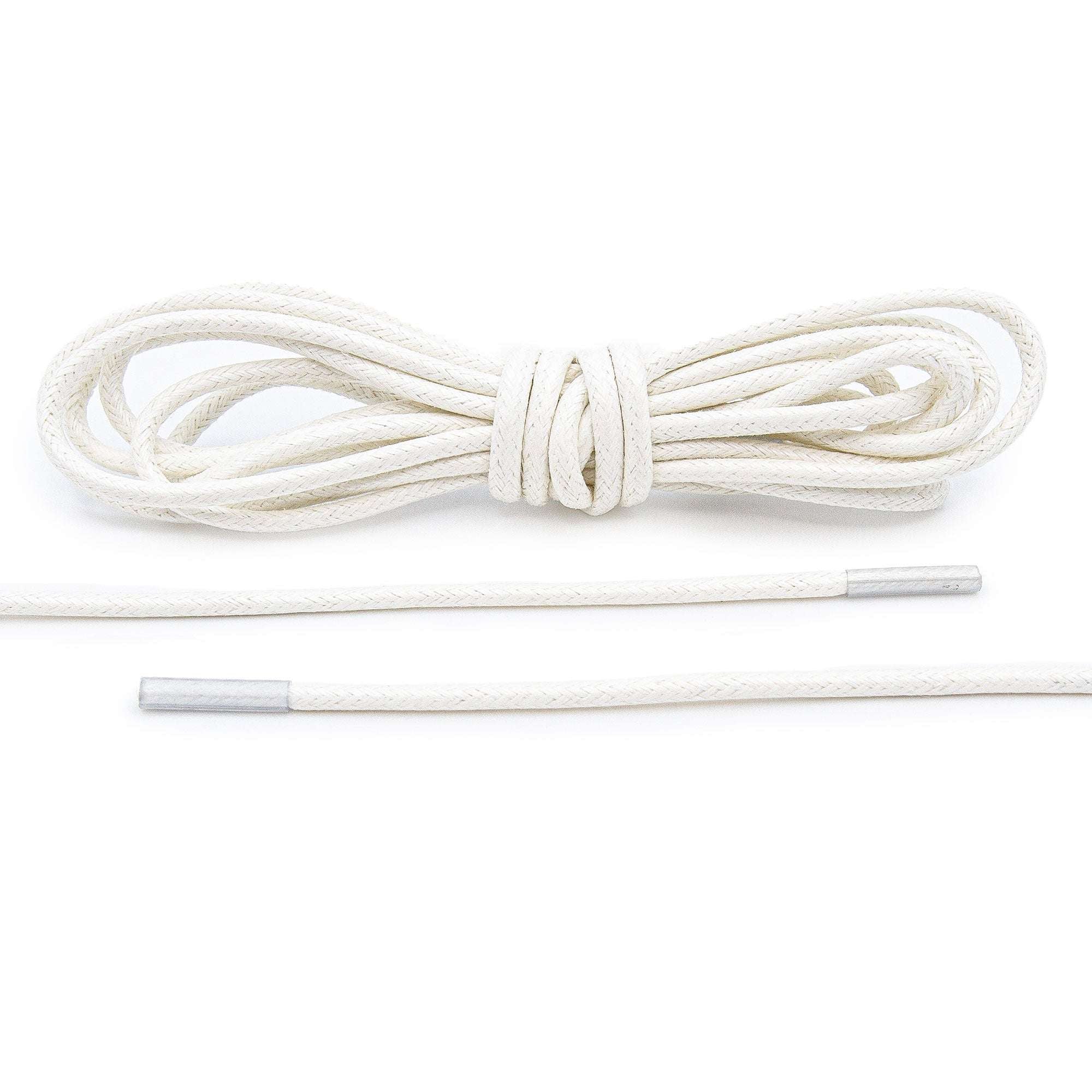 White Waxed Dress Shoelaces - Angelus Direct