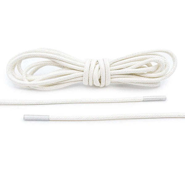 White Waxed Dress Shoelaces 36"