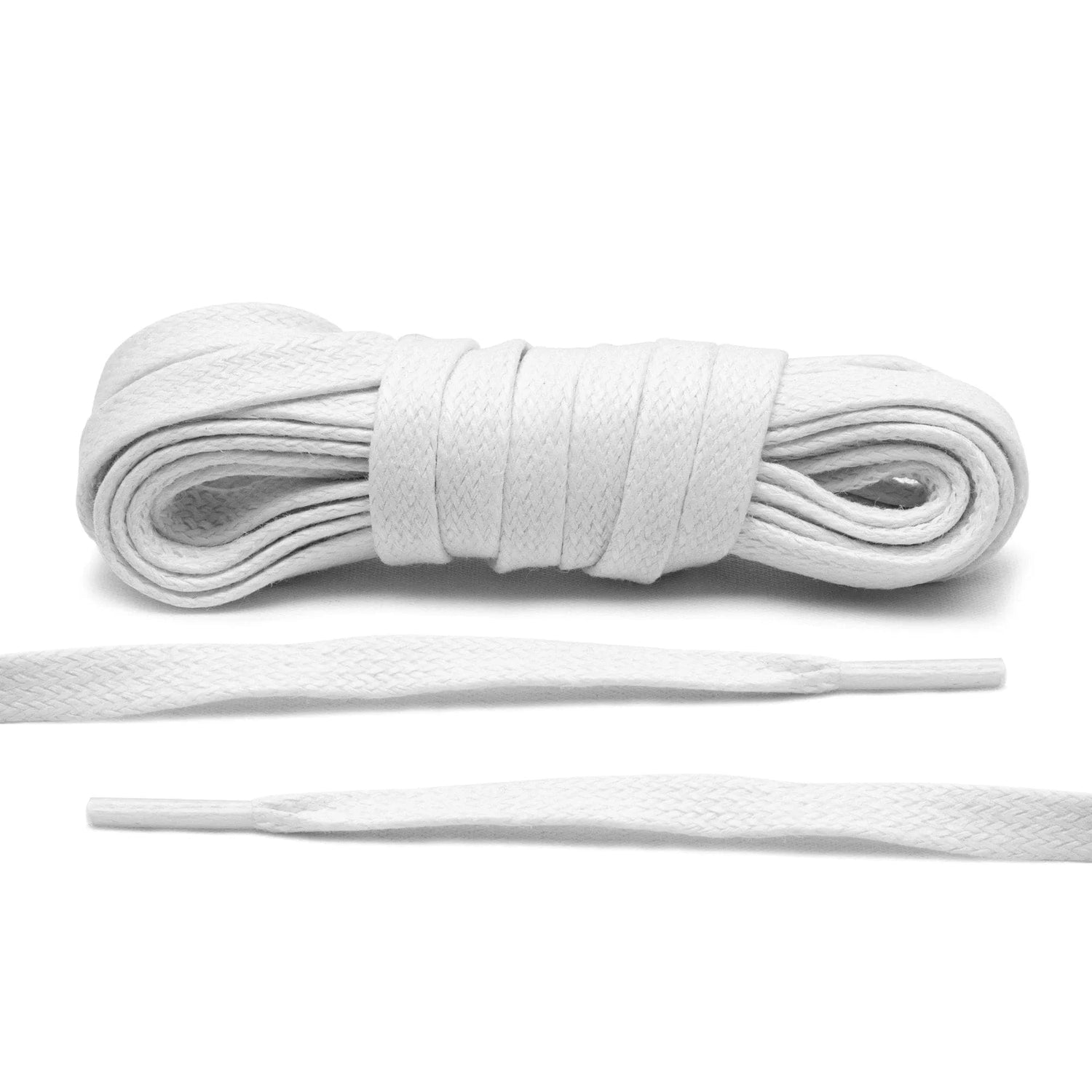 Lace Lab White Waxed Shoe Laces Waxed Flat Shoelaces
