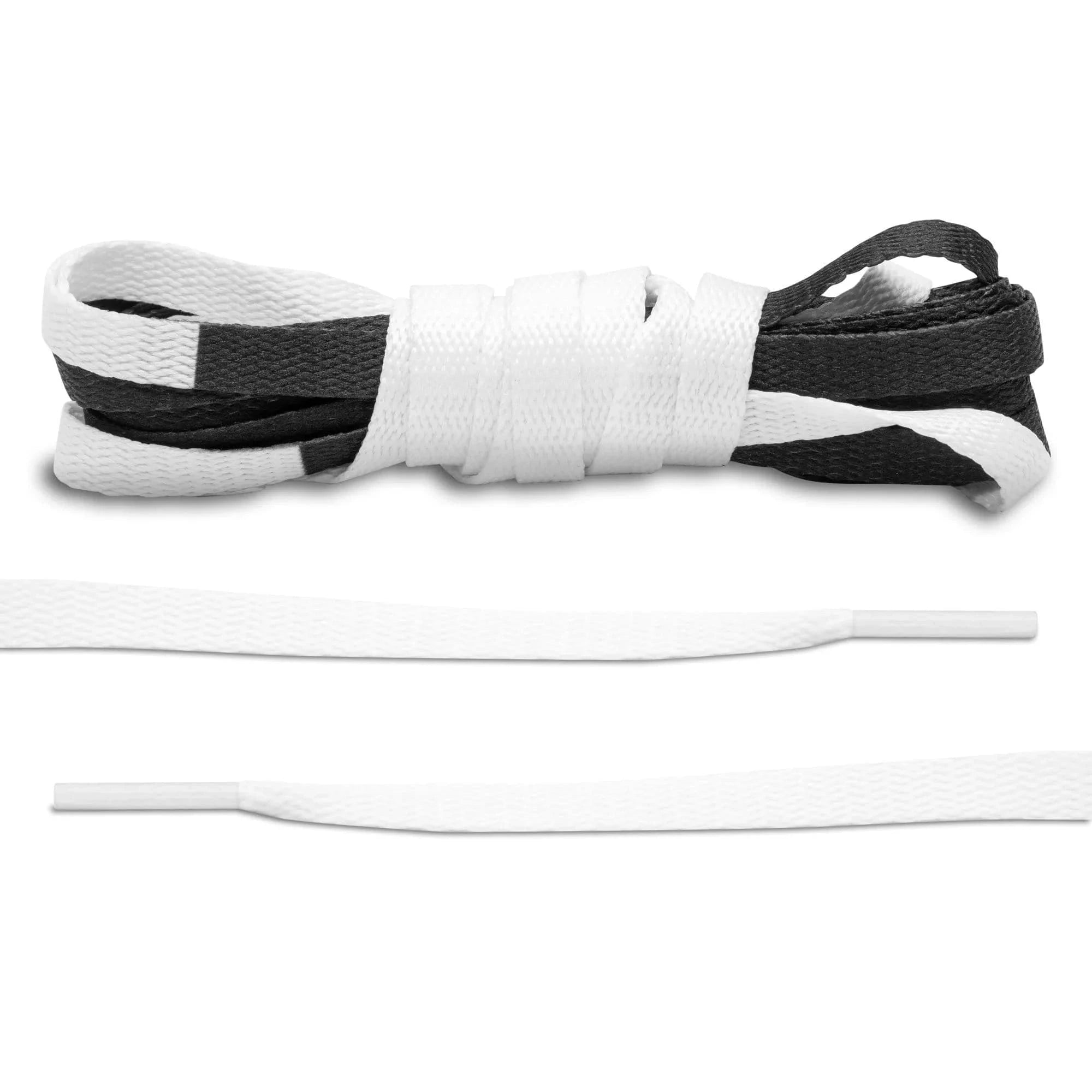White/Black Union Jordan 1 Replacement Shoelaces - Angelus Direct