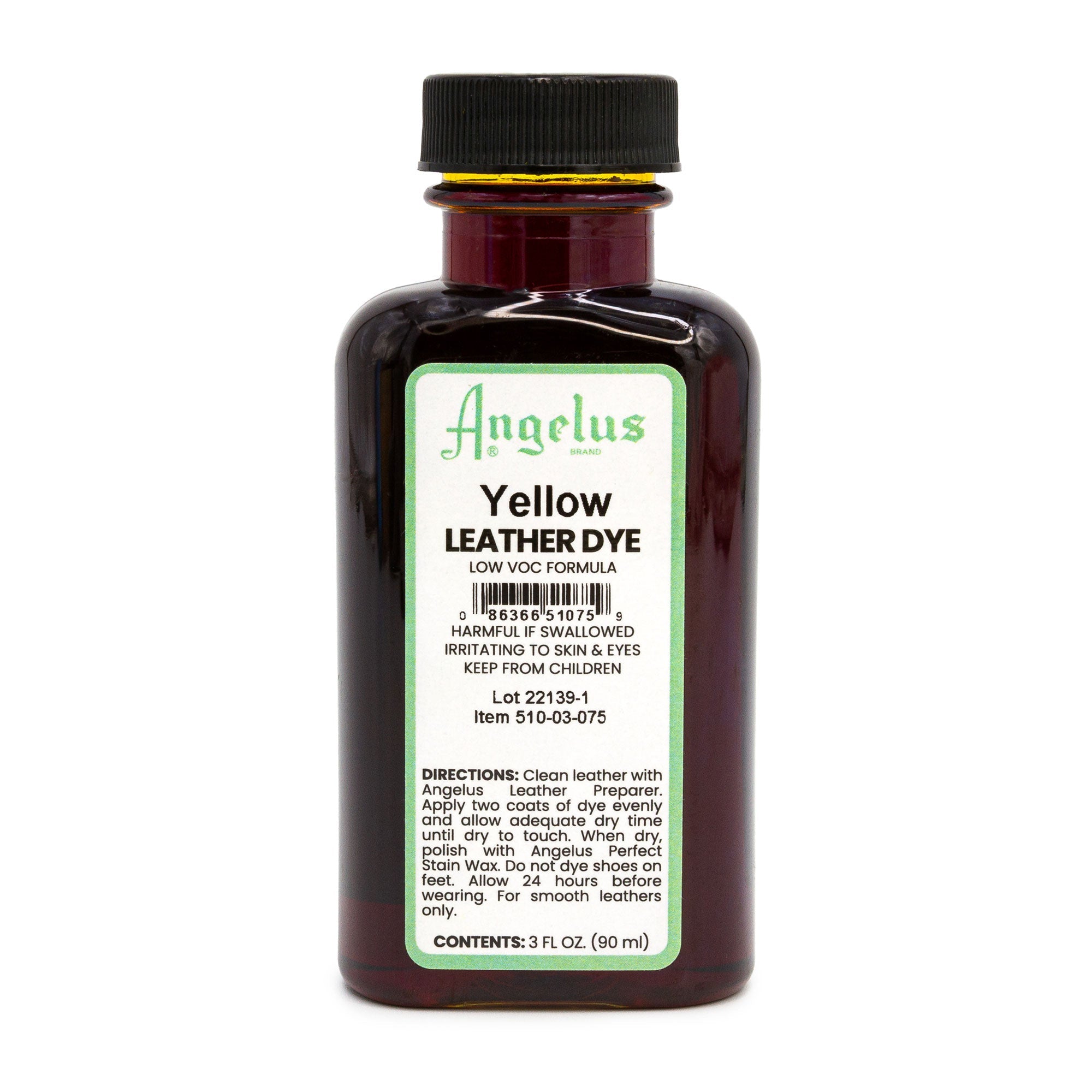 Yellow Low VOC Leather Dye - Angelus Direct