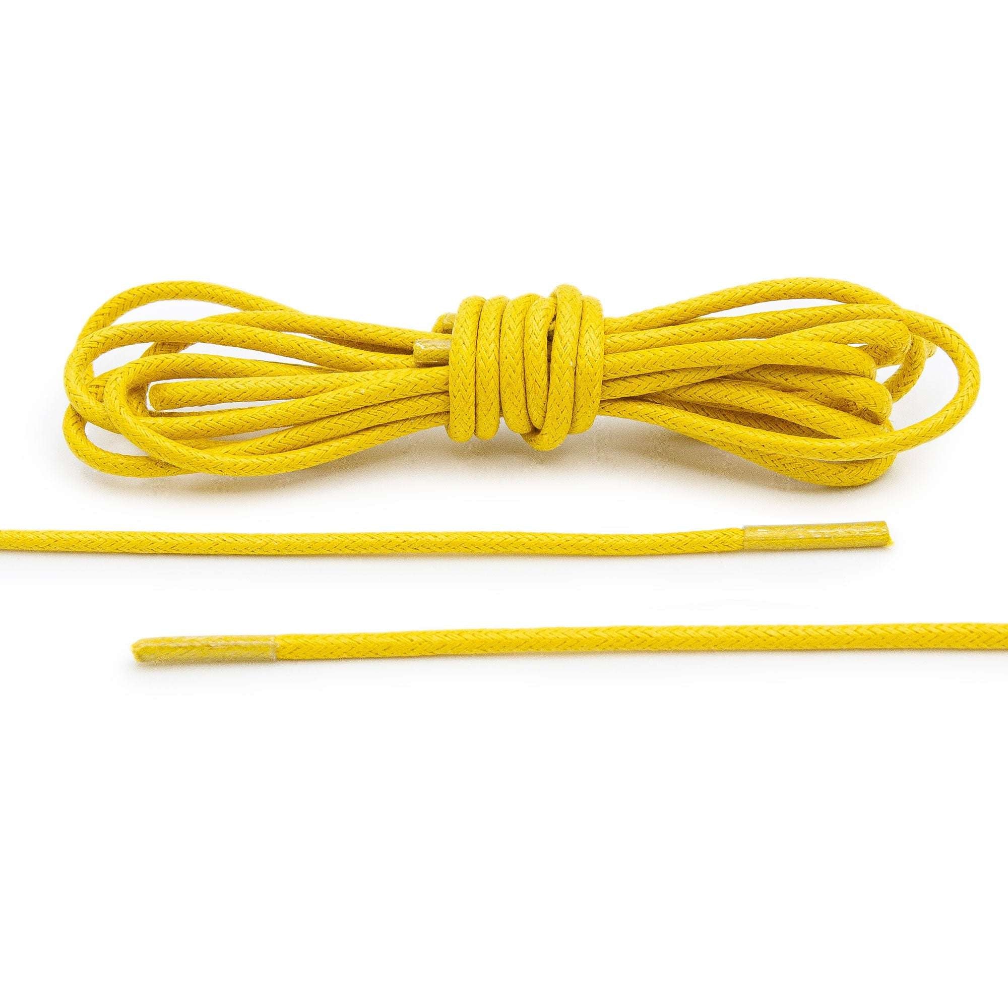 Yellow Waxed Dress Shoelaces - Angelus Direct