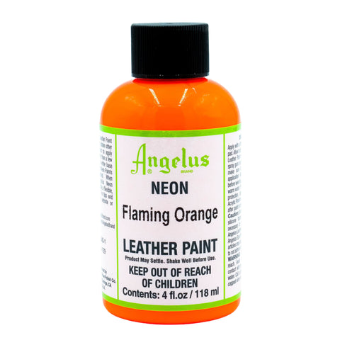 Angelus Flaming Orange Neon Paint - 4 oz.